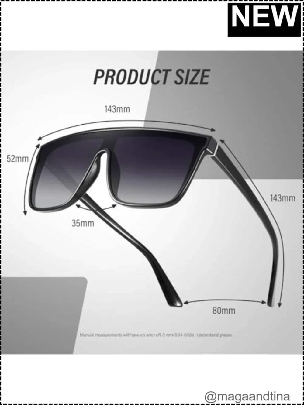 Vintage Oversized Square Sunglasses Women UV Protection Big Frame Shades